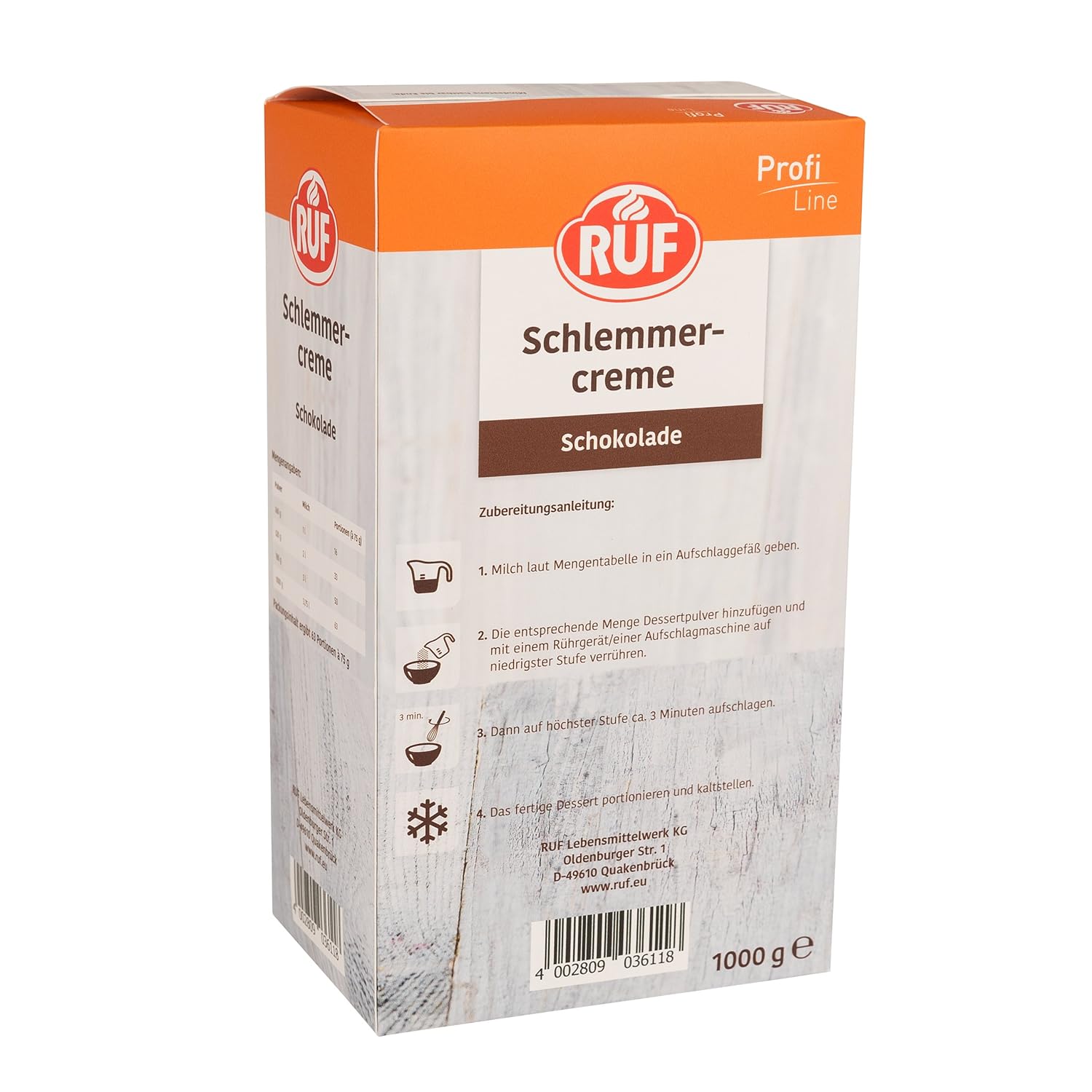 Thumbnail 1 de RUF Schlemmercreme Schokolade – Glutenfreies Dessertpulver für schnelles Schoko-Creme-Dessert (1 x 1000 g)