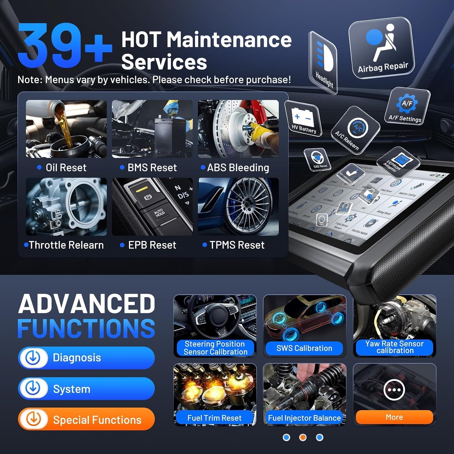 Detalle 2 de XTOOL D7W OBD2 Scanner Diagnostic Tool (2026 Wireless Ver.)