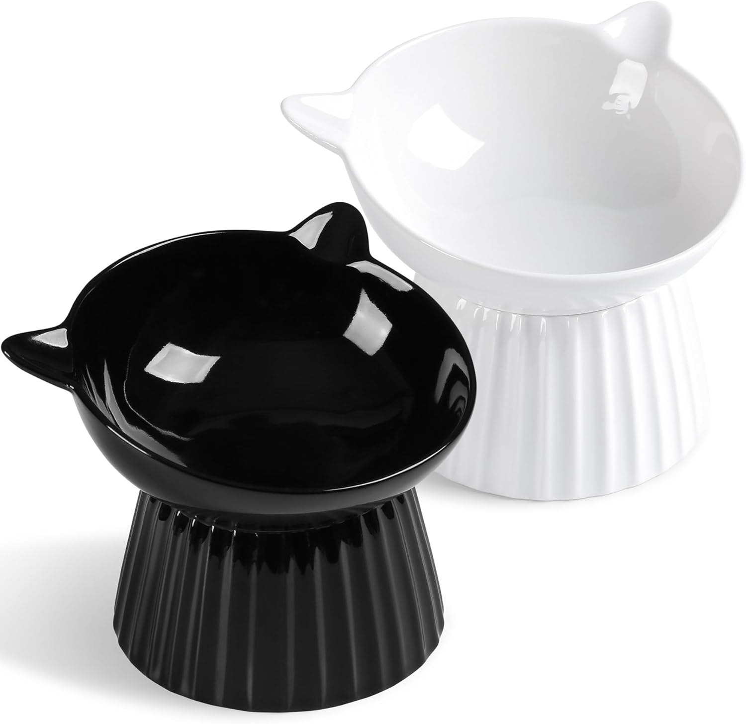 Detalle de Elevated Cat Bowls 5in Tilted Ceramic