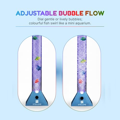 Detalle de Straame 90cm LED Bubble Fish Lamp with Colour Changing Sensory Light