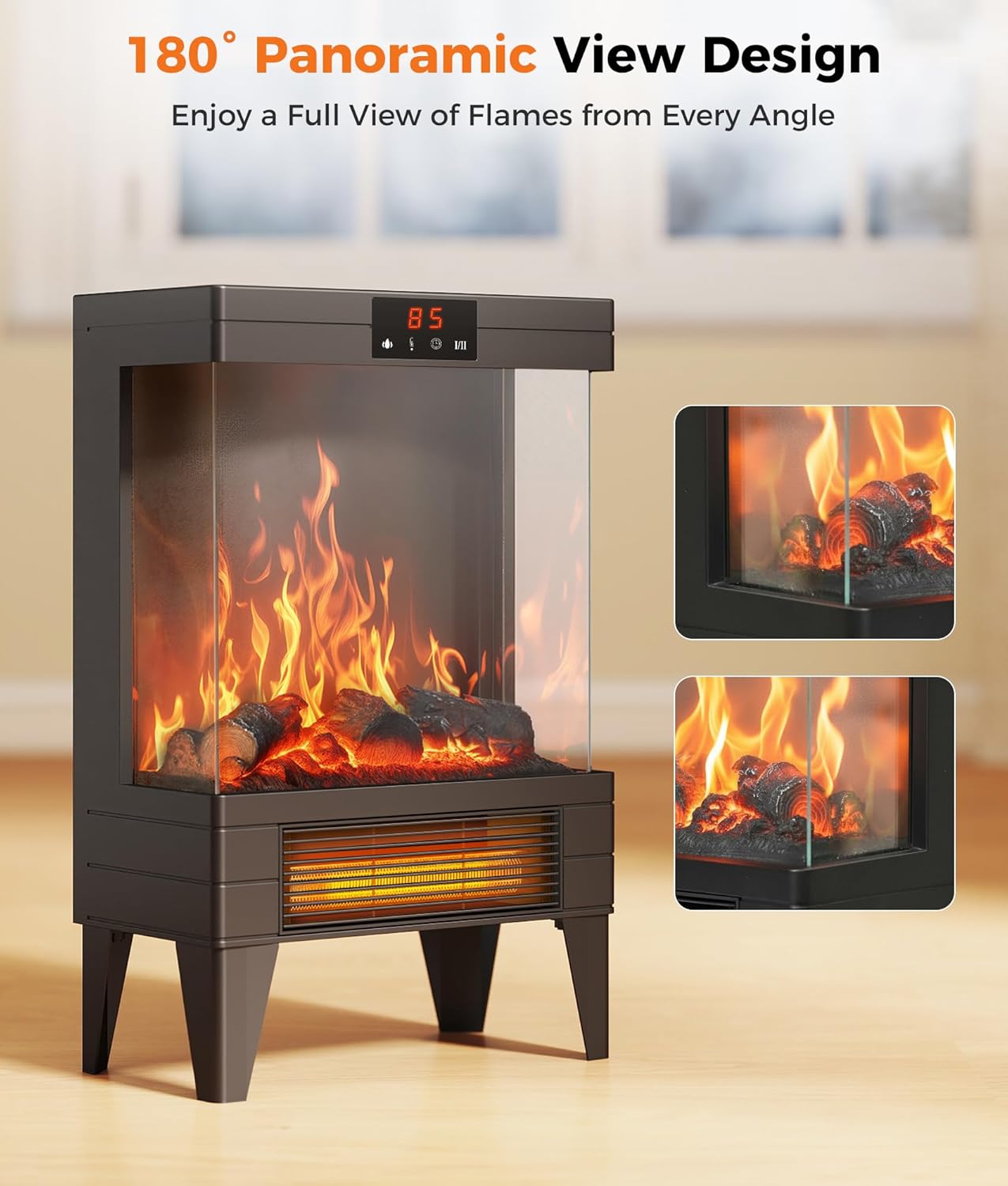 Thumbnail 2 de Oylus Electric Fireplace Stove Heater with Remote