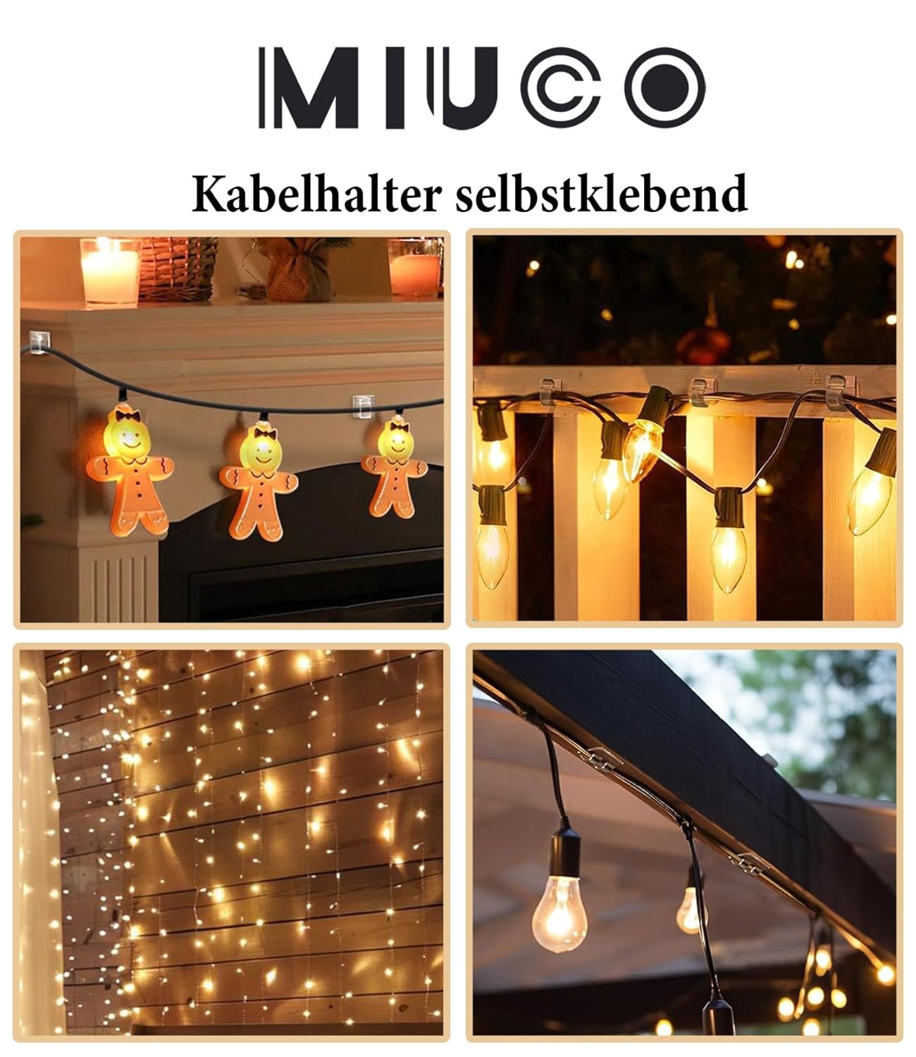 Thumbnail 1 de MiuCo Kabelhalter Selbstklebend – 120 Stück Kabelclips für Kabelmanagement