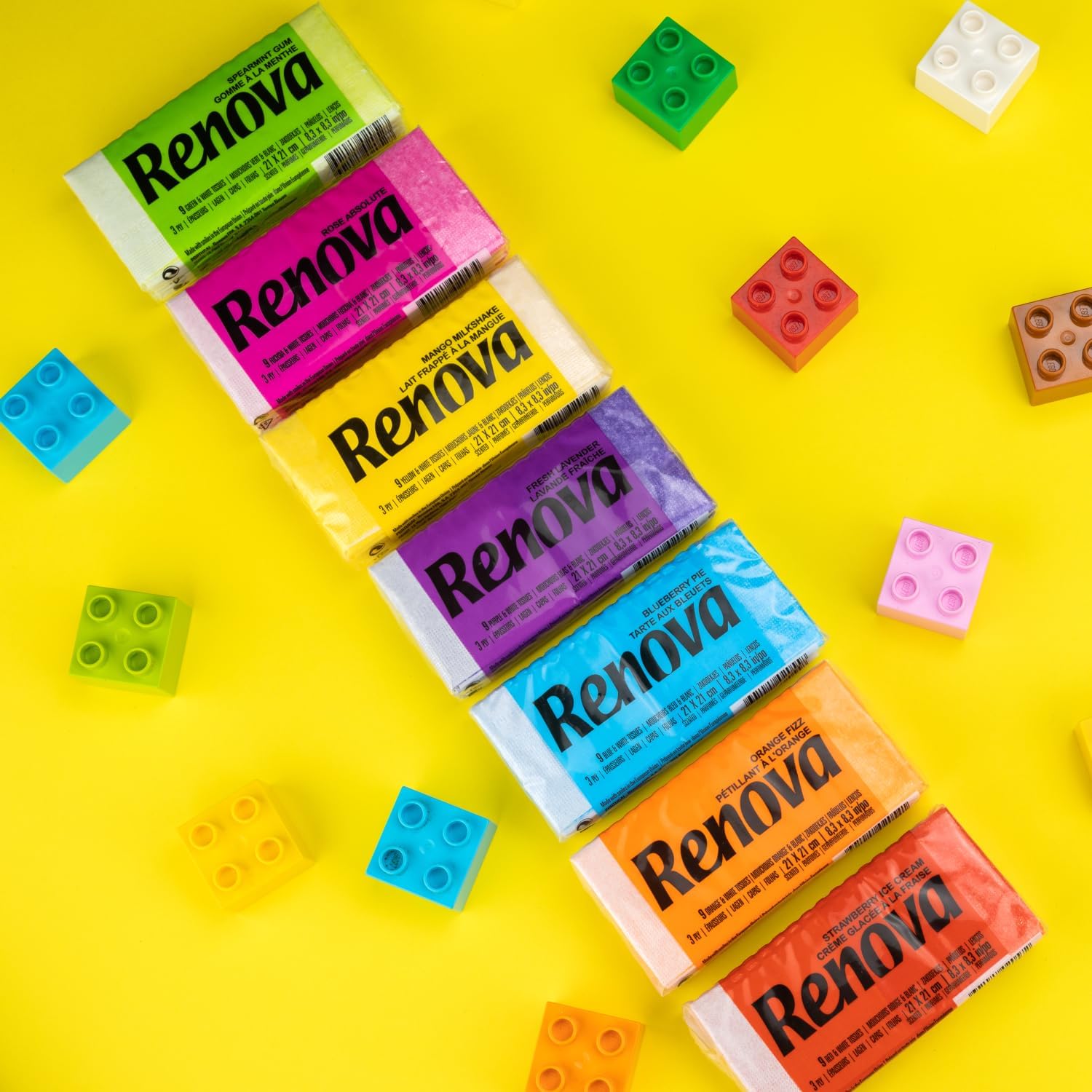 Detalle 2 de Renova Red Label Pañuelos de Bolsillo Aroma Mango – Pack 6 🧻