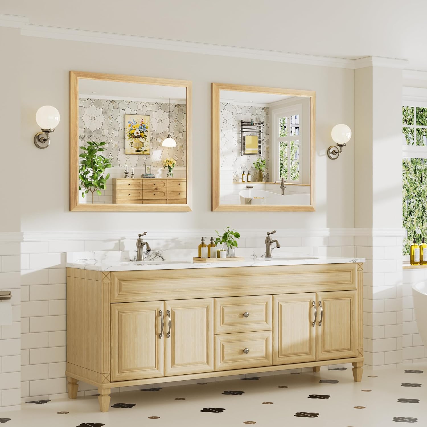 Thumbnail 2 de 36x36 Bathroom Mirror, anti-rust metal frame