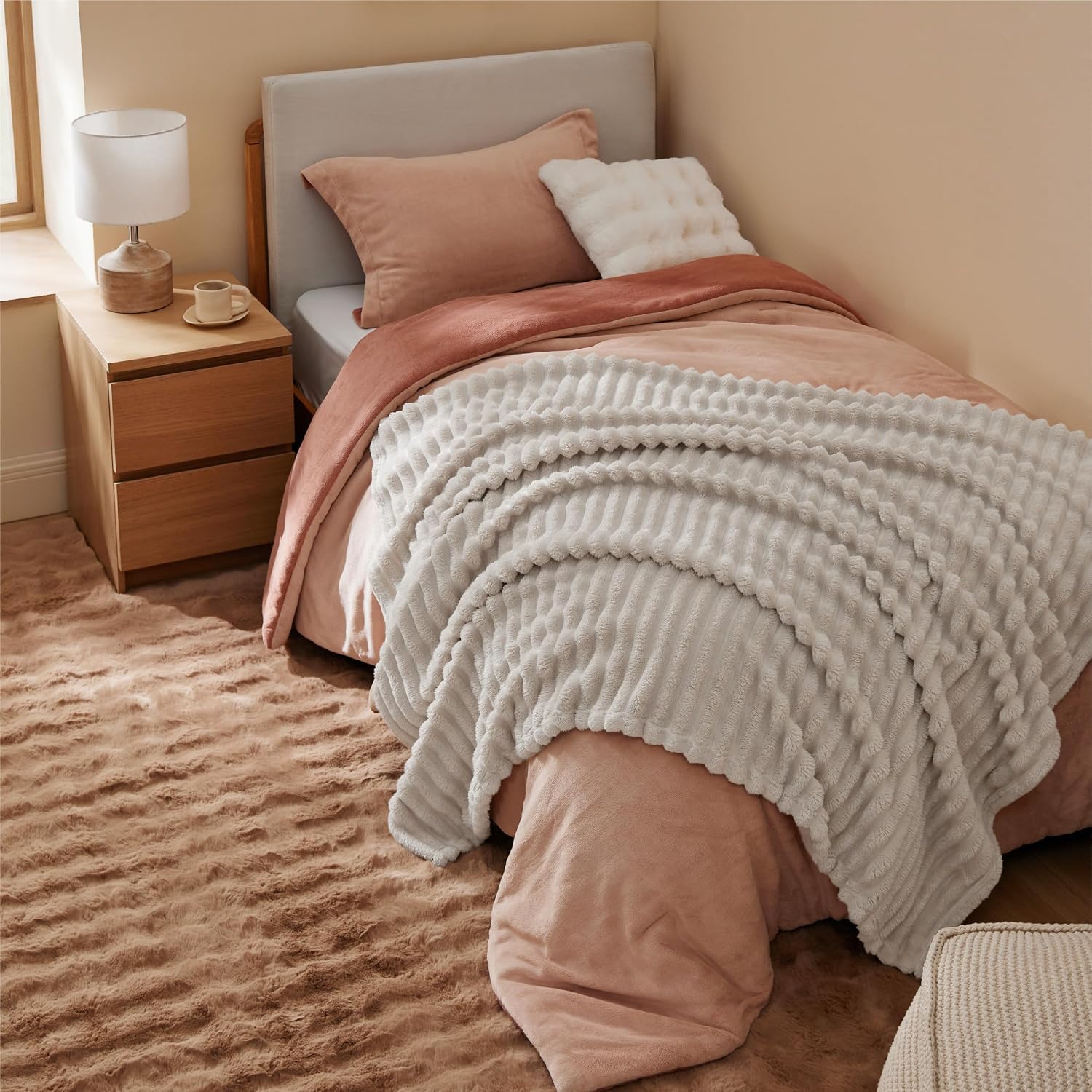 Thumbnail 6 de Bedsure Fleece Throw Blanket 130x170 cm