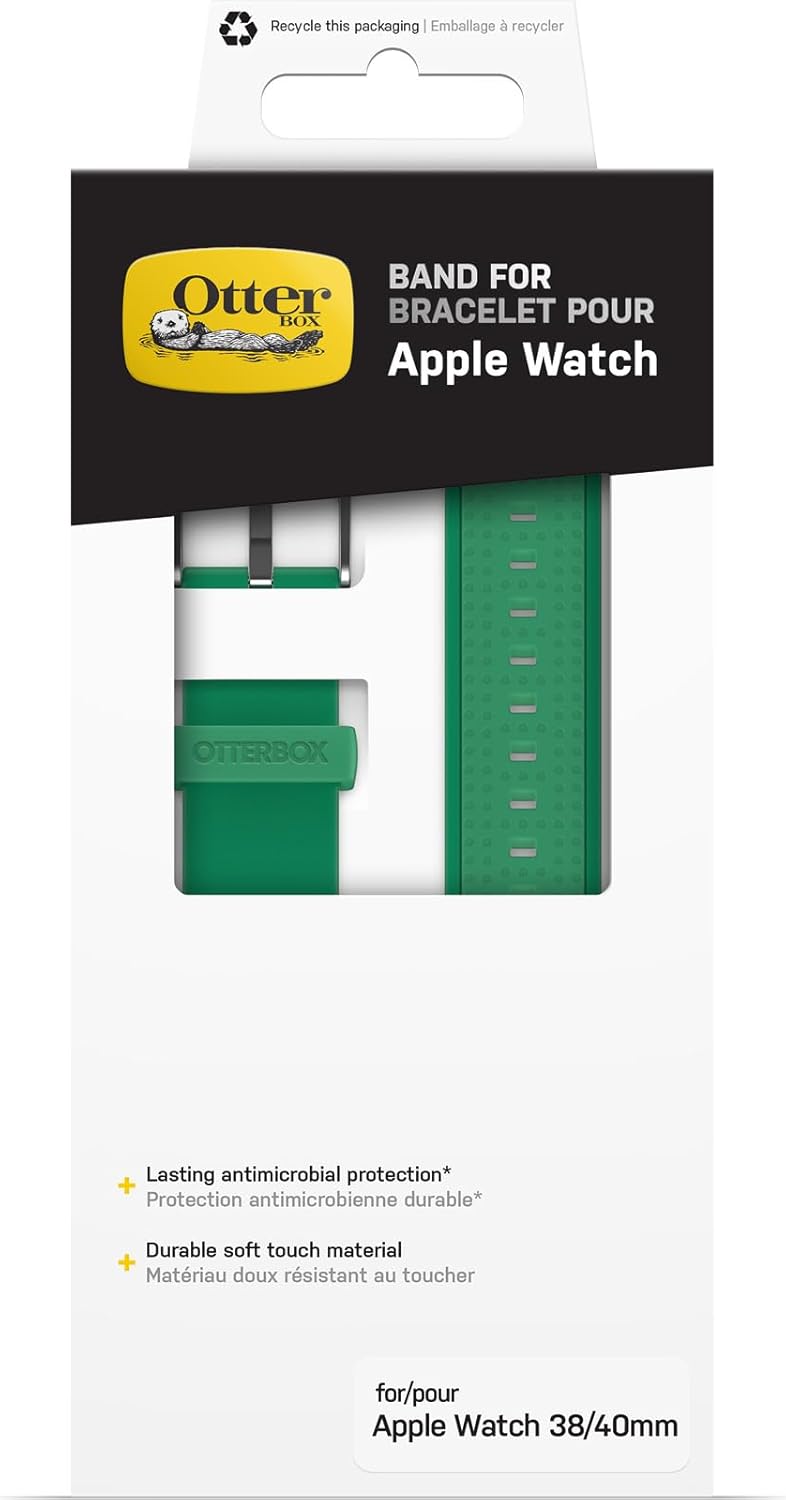 Thumbnail 5 de OtterBox Bracelet de montre intelligent 42 mm – Silicone noir, compatible Apple Watch Series 6, Samsung Galaxy Watch 4 et Fitbit Versa 3