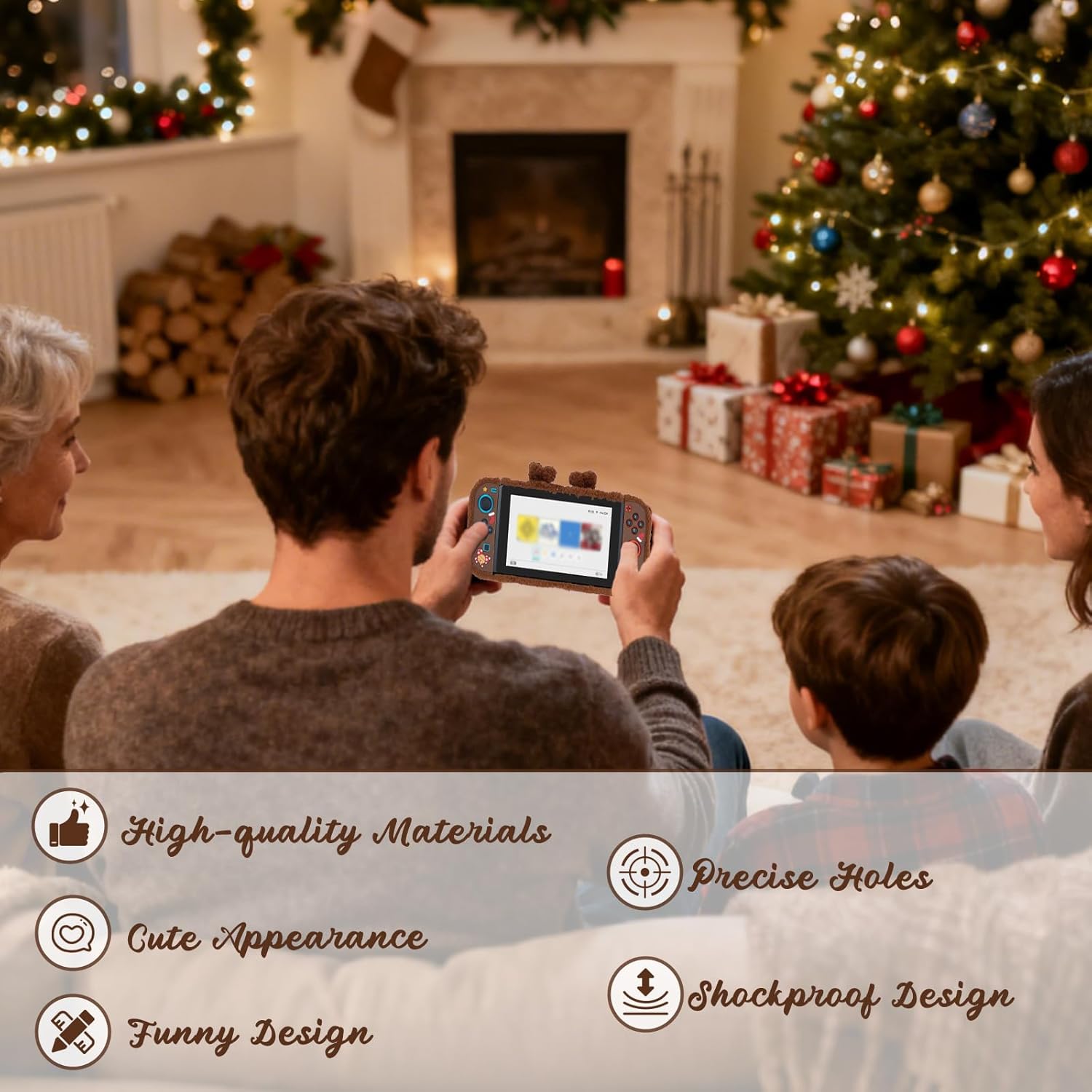 Thumbnail 5 de Cute Reindeer Plush Protective Case Cover for Nintendo Switch (2017)