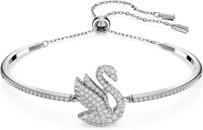Thumbnail 5 de Swarovski Iconic Swan pendientes botón blancos rodio