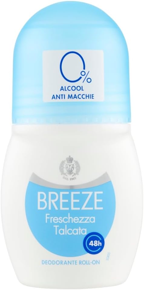 Detalle 2 de BREEZE Deodorante Roll On Freschezza Talcata, 6x50 ml
