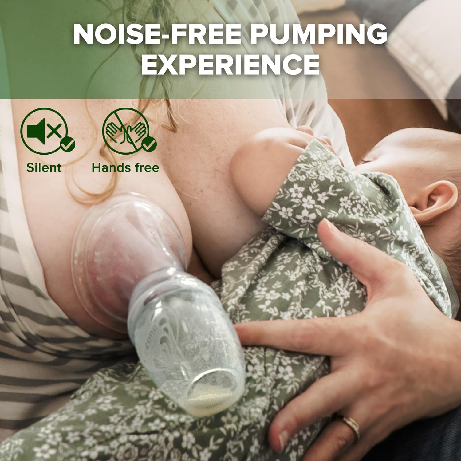 Thumbnail 4 de Haakaa manual breast pump (patented silicone milk collector) – hands-free, continuous natural suction, 4oz/100ml, grey