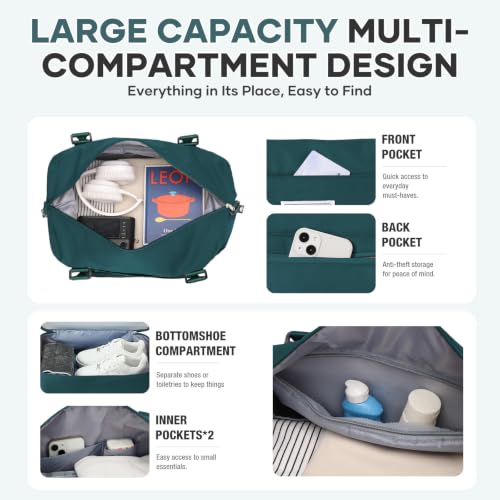 Detalle de SEAFEW Sac de Voyage 45x36x20 cm – Bagage cabine EasyJet et sac de week-end polyvalent