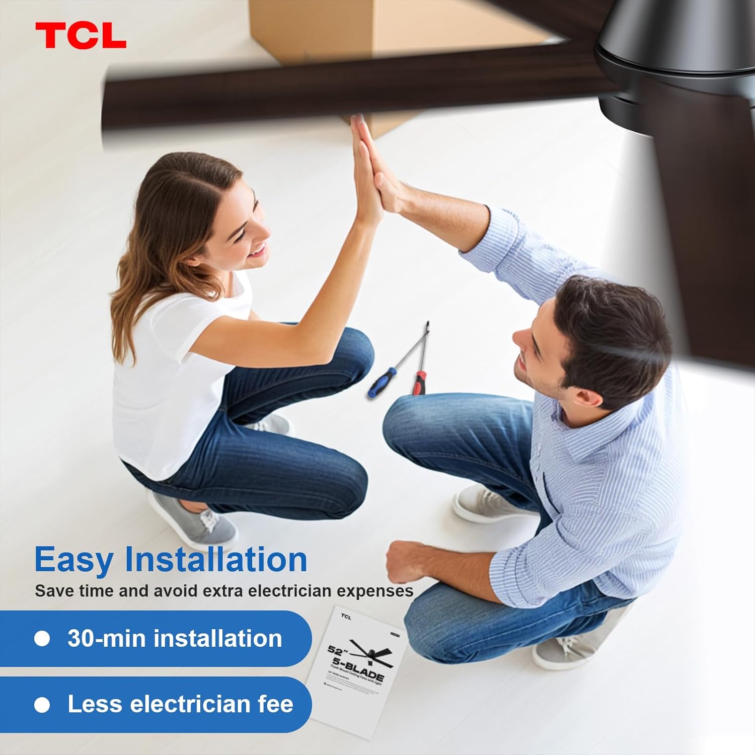 Thumbnail 6 de TCL 52" Ceiling Fan with Lights โ 6 Speeds ๐