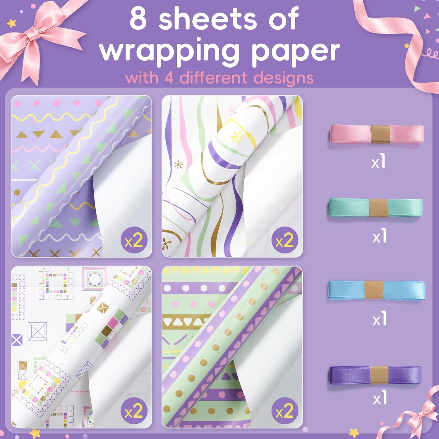 Thumbnail 2 de Juertime Gift Wrap Paper Set, 20 x 28 Inch