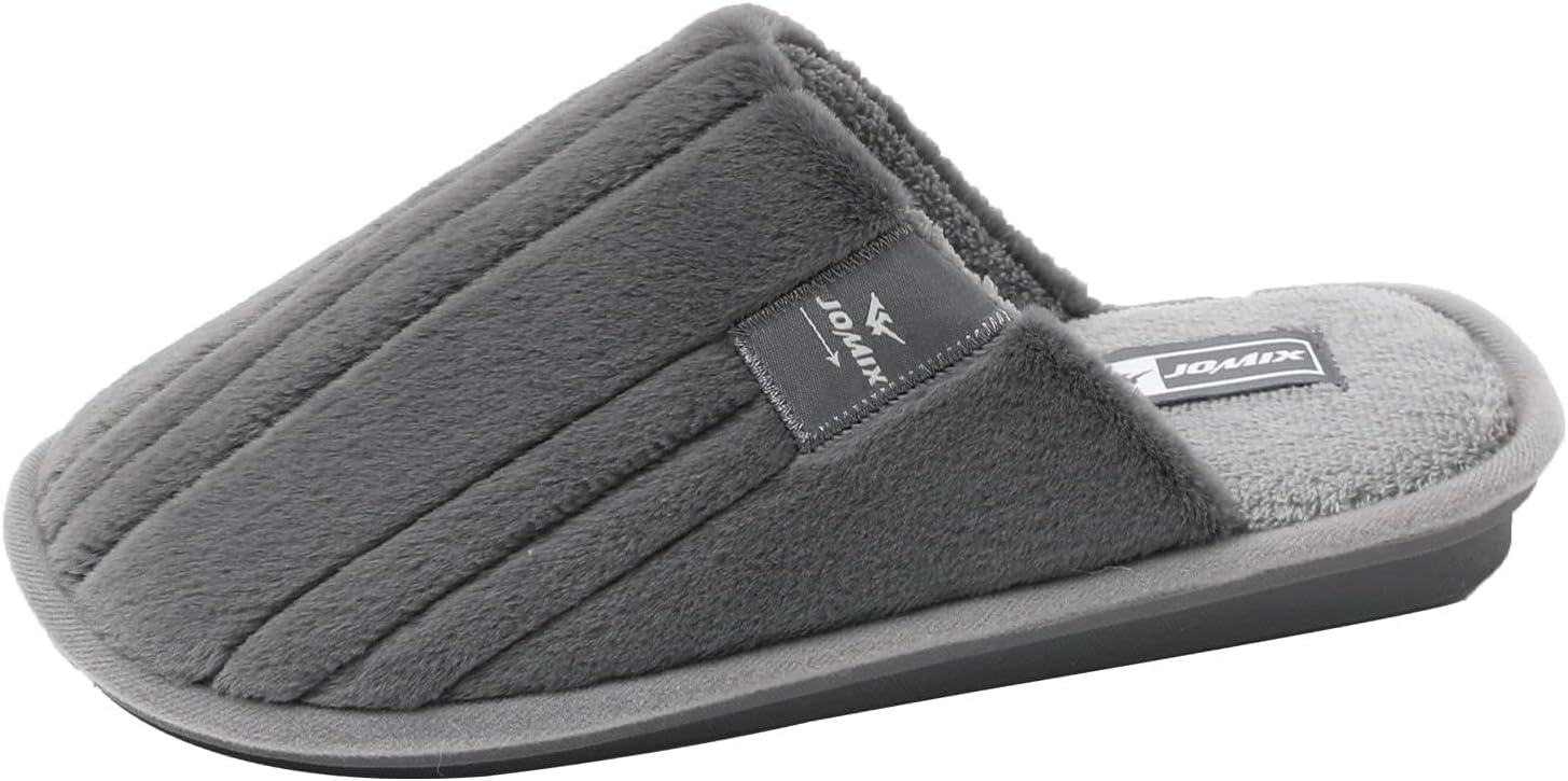 Detalle de Jomix winterpantoffels voor heren, warm pluche, maten 41-48
