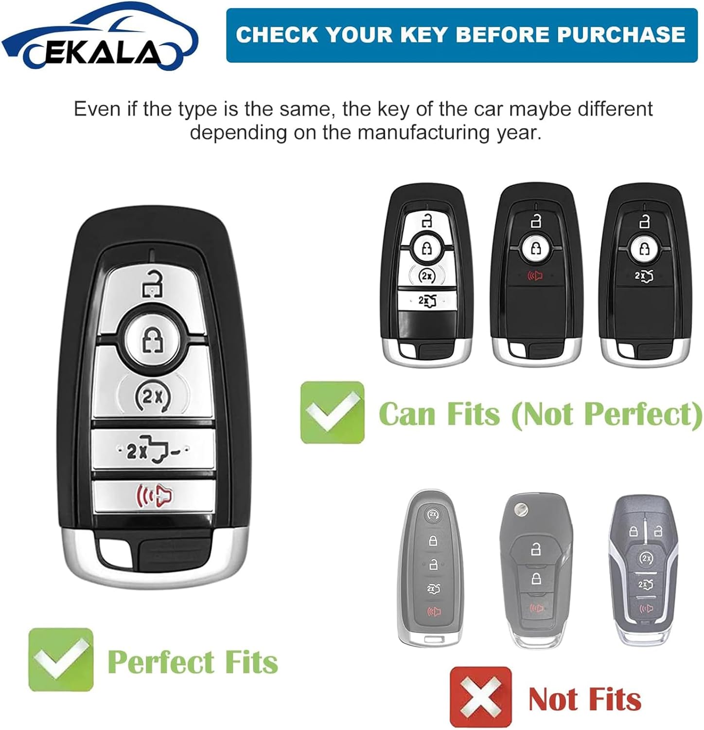 Detalle 2 de Ford Key Fob Cover, Cowhide
