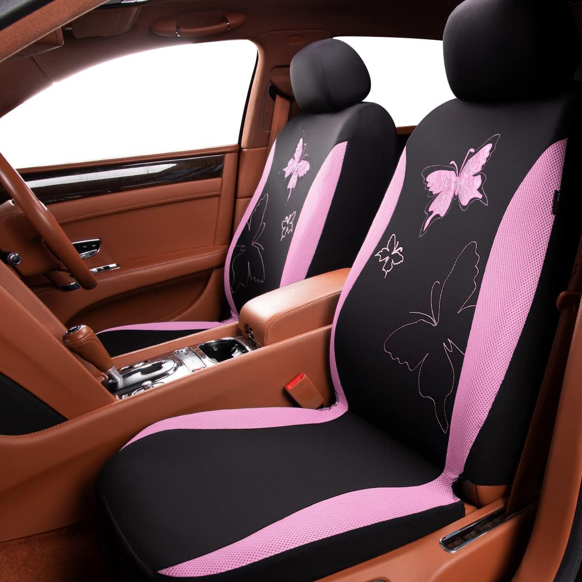 Thumbnail 2 de Flying Banner Butterfly Car Seat Covers (Lace, Pink) – Universal Rear Bench Split, Full Set