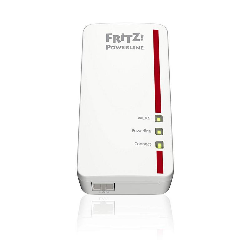Detalle 1 de FRITZ!Powerline 1260E Pack Extensor WiFi Gigabit de AVM: conectividad híbrida para tu hogar