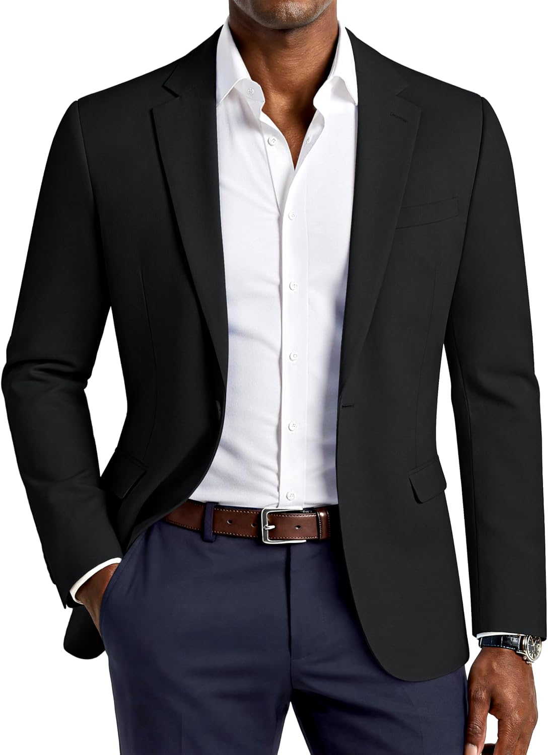 Detalle de PJ PAUL JONES Lightweight Men's Sport Coat, Slim Fit, One-Button, Breathable