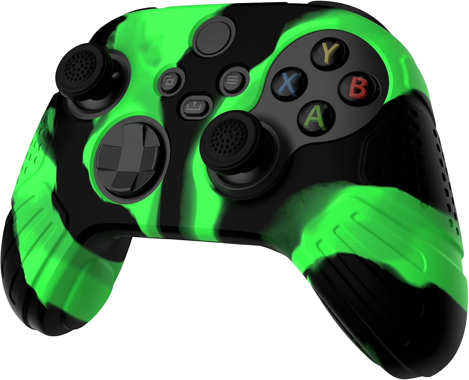 Thumbnail 2 de eXtremeRate PlayVital Guardian Edition Silicone Case for Xbox Series S/X Controller (Green/Black)
