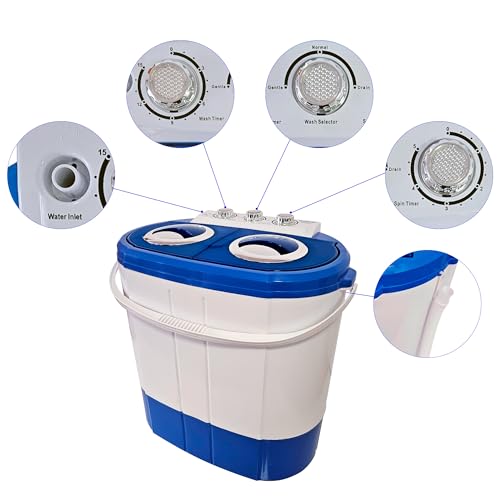 Thumbnail 11 de briebe Camp Mini Lavadora portátil con centrifugado y lavado rápido (3 kg), ideal camping y autocaravana