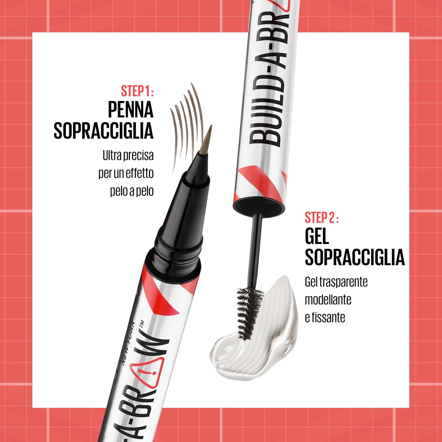 Detalle de Maybelline New York 2 in 1 Penna e Gel Sopracciglia – Ash Brown