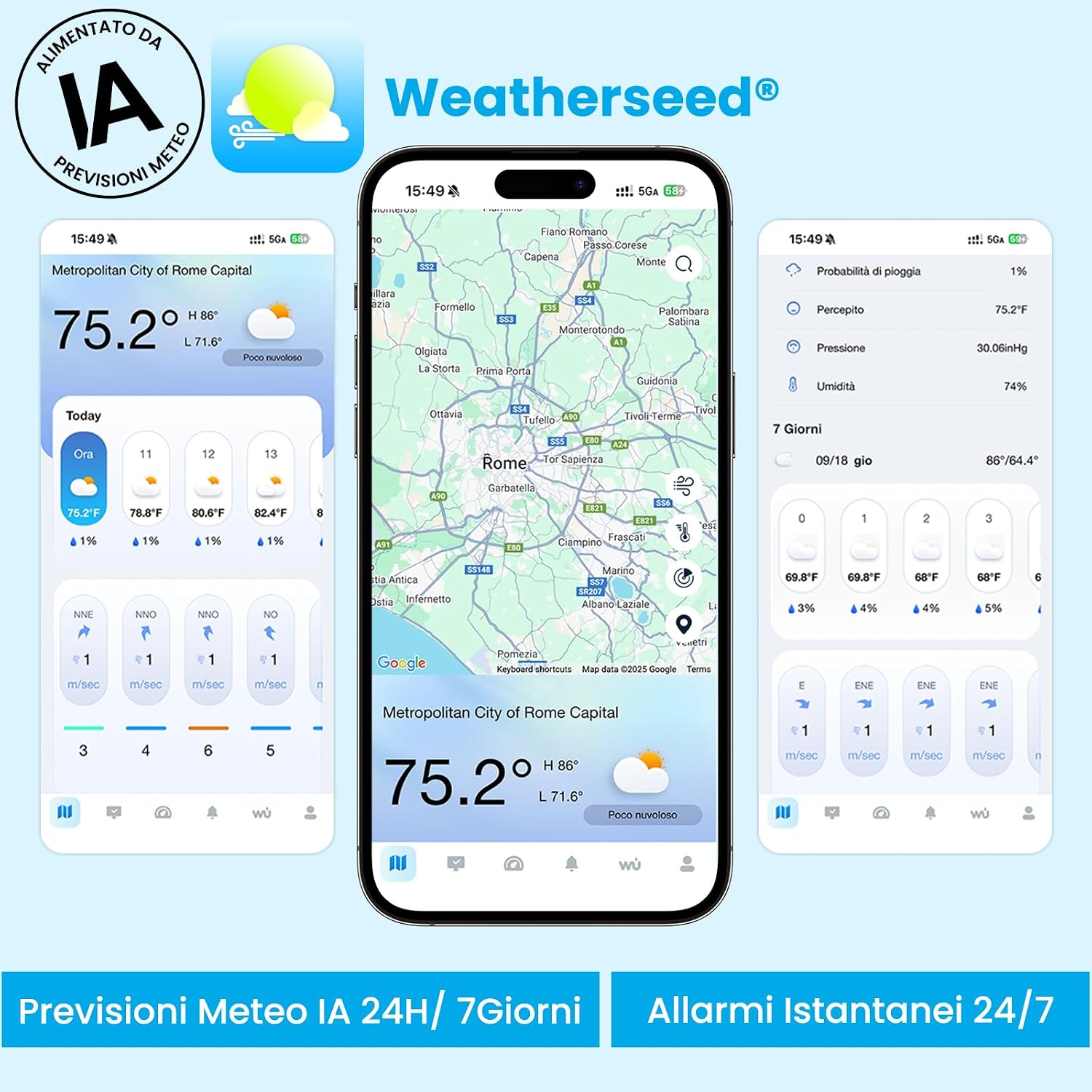 Detalle 2 de Sainlogic SA6 Plus Stazione Meteo WiFi 2 anni