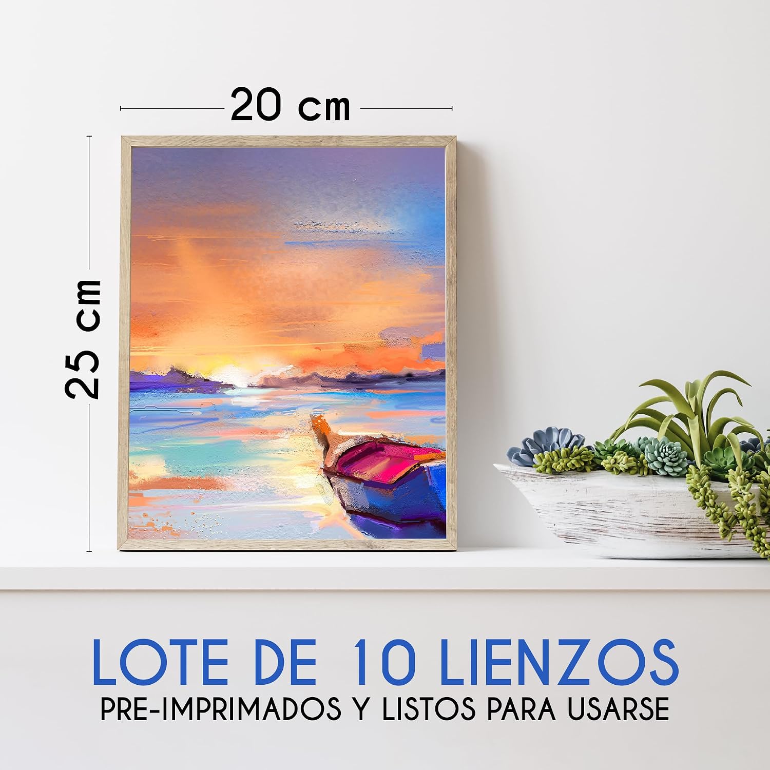 Detalle 2 de Zenacolor Set 10 lienzos 20x25 cm