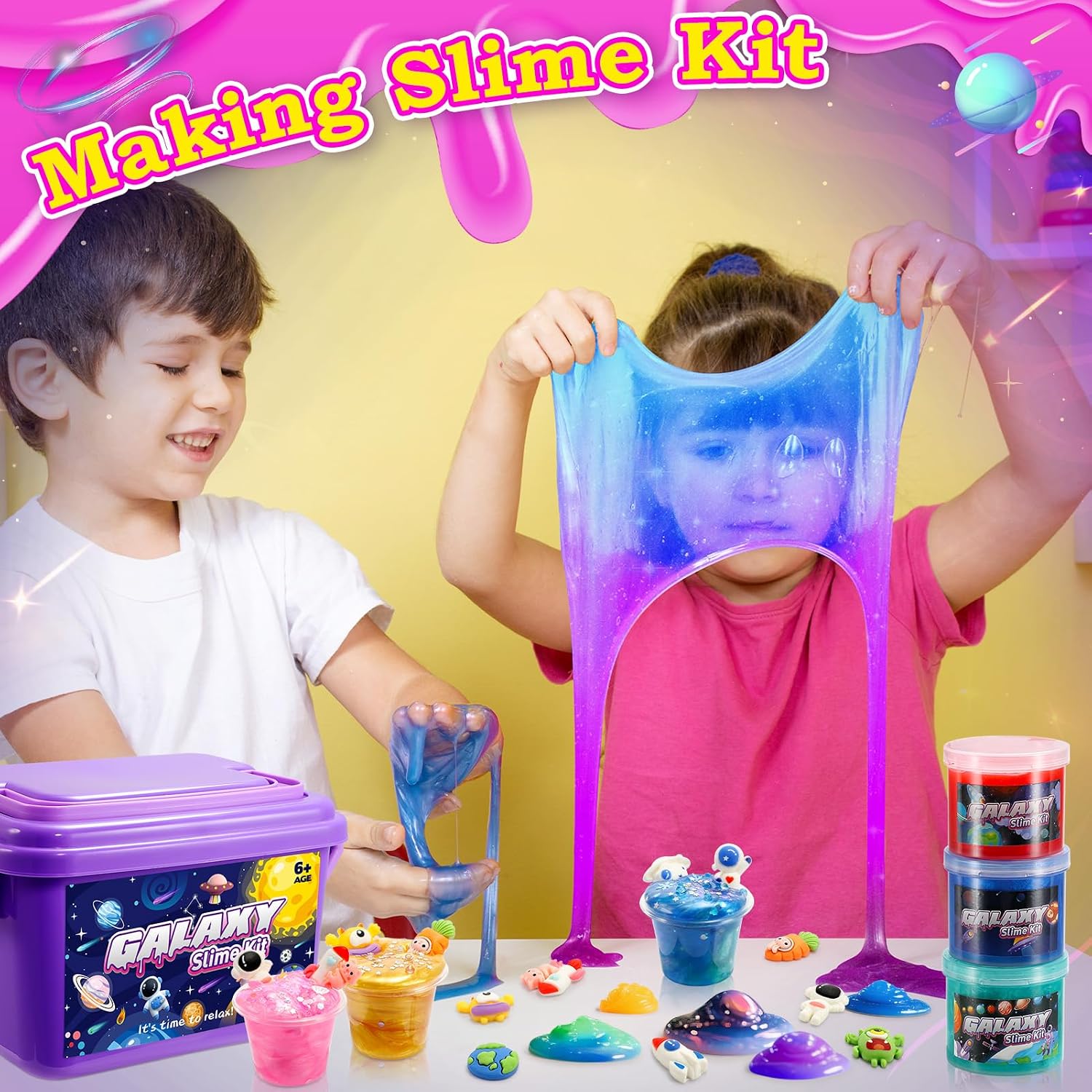 Detalle 2 de iKidiki Galaxy Slime Kit for Kids 6-12