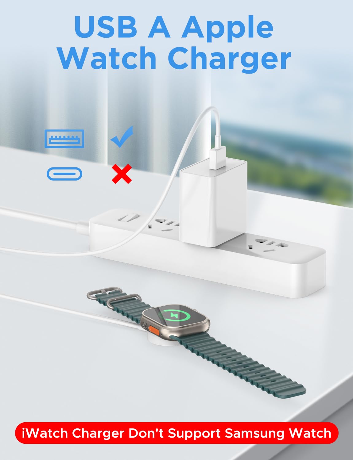 Thumbnail 1 de Chargeur magnétique USB pour Apple Watch 2026 Amélioré – câble portable iWatch, compatible Series 11 à 1