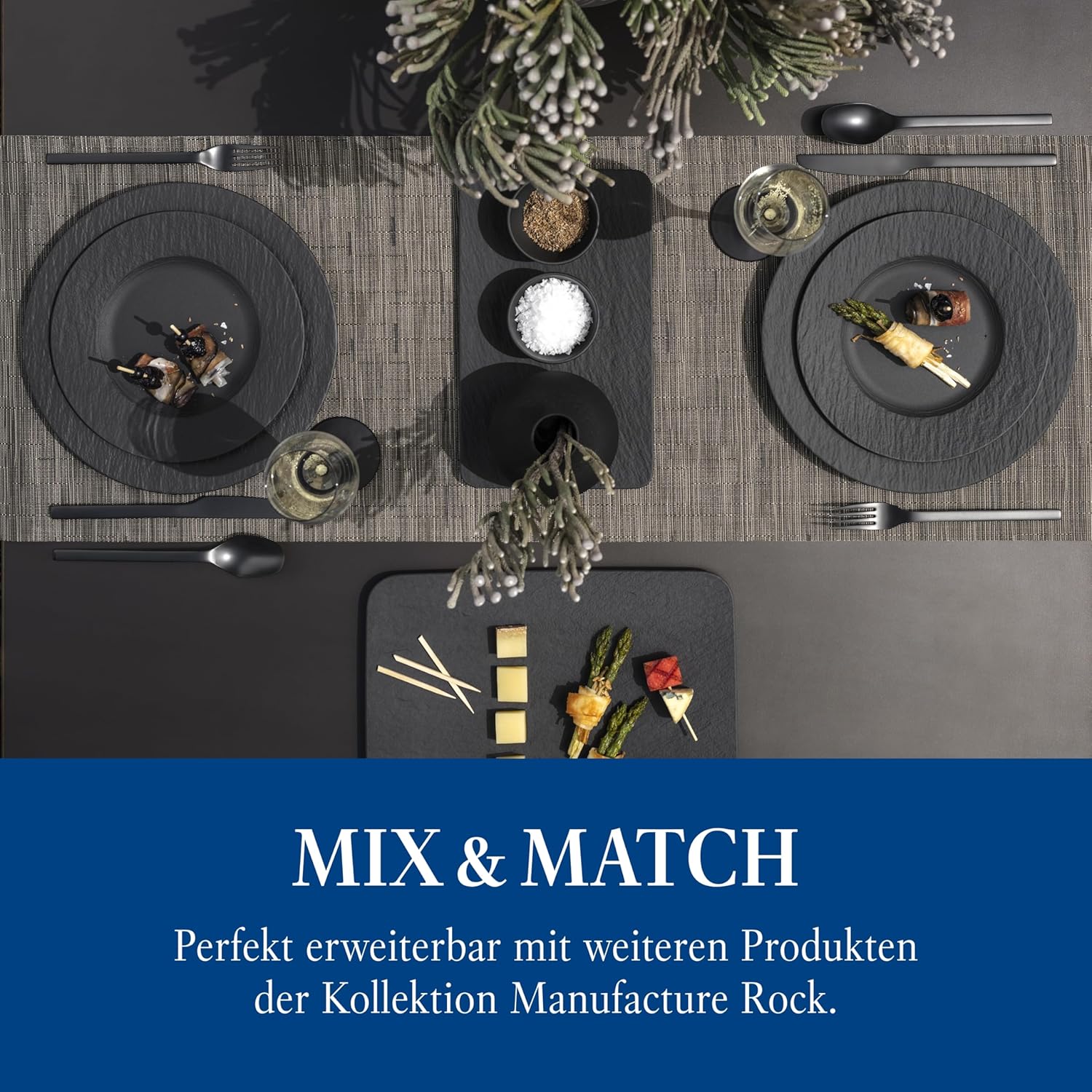 Thumbnail 4 de Villeroy & Boch Manufacture Rock Speiseteller 27 cm 🍽