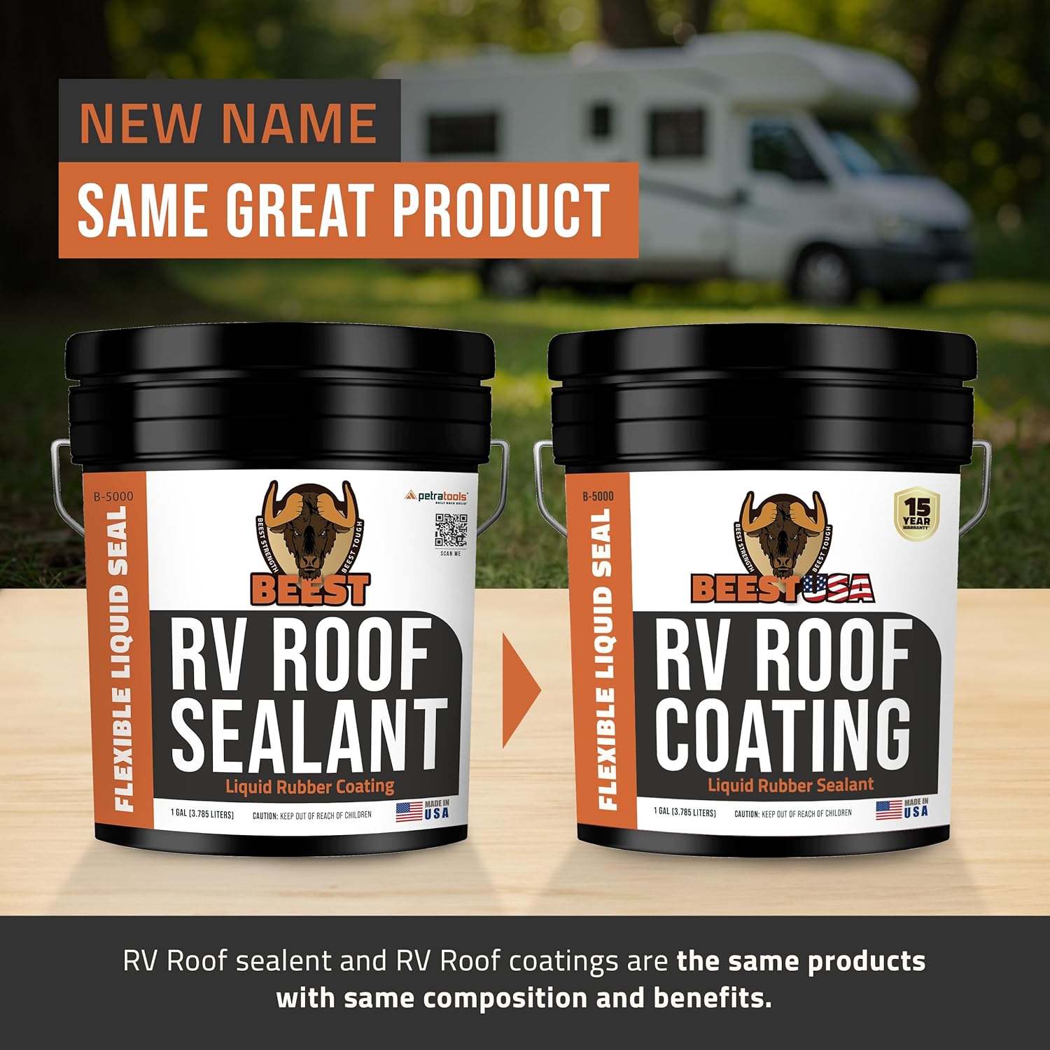 Thumbnail 1 de BEEST RV Roof Coating White (1 Gallon) Elastomeric Liquid Rubber Sealant
