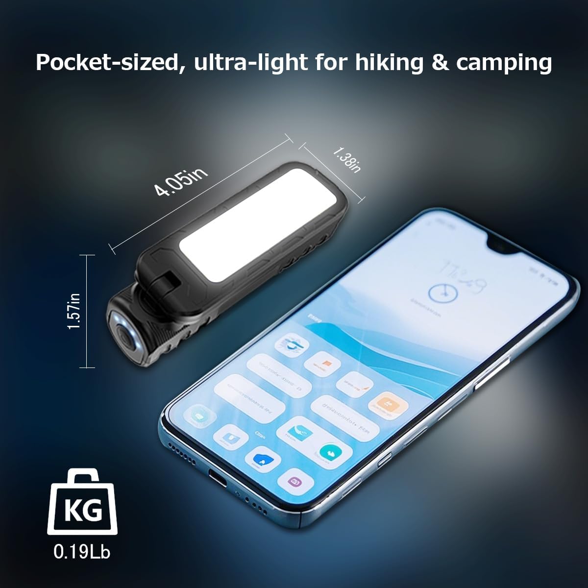 Thumbnail 6 de Inspection Lamp 2000 Lumen 2 Pack: Rechargeable LED Work Light with Magnetic and Foldable 180° Rotating Stand