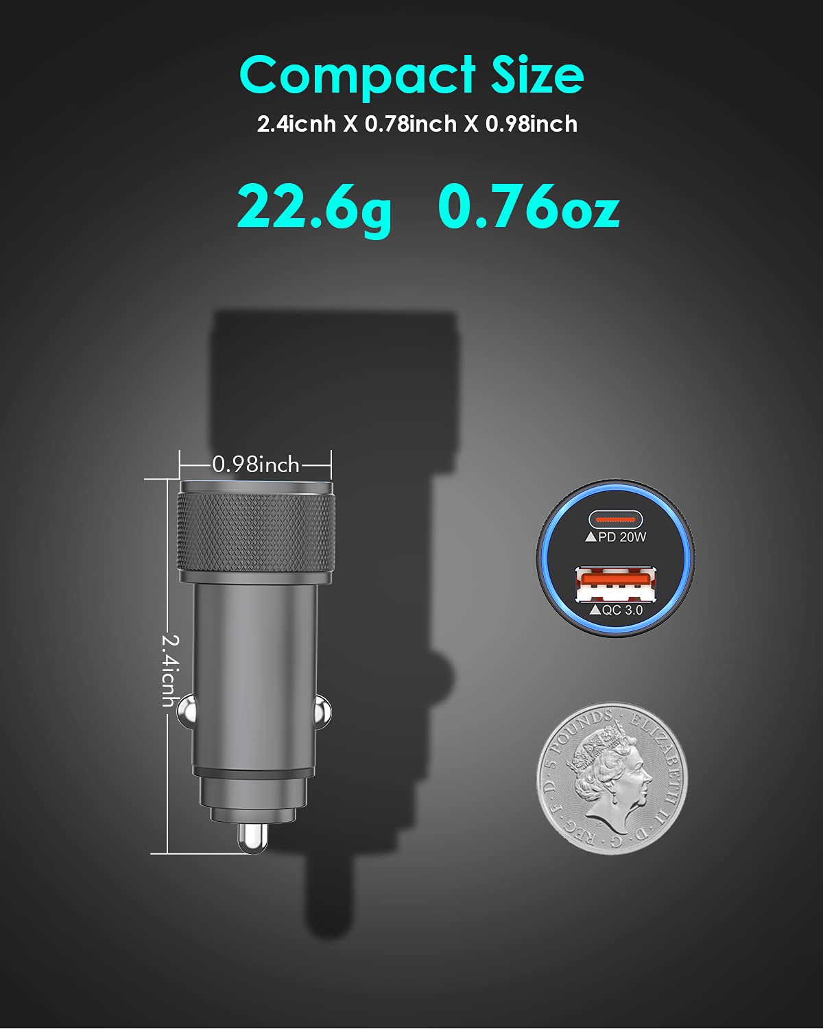 Thumbnail 5 de iPhone Car Charger 38W Dual Port 🚗