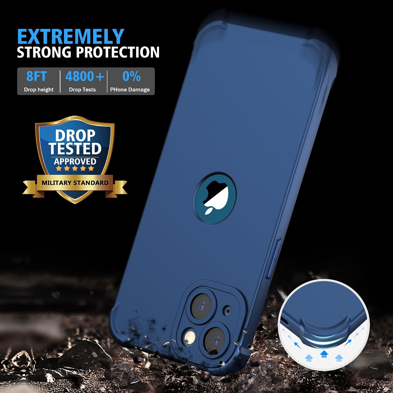 Thumbnail 3 de ORETECH iPhone 13 Funda 4-in-1 🛡️ Azul