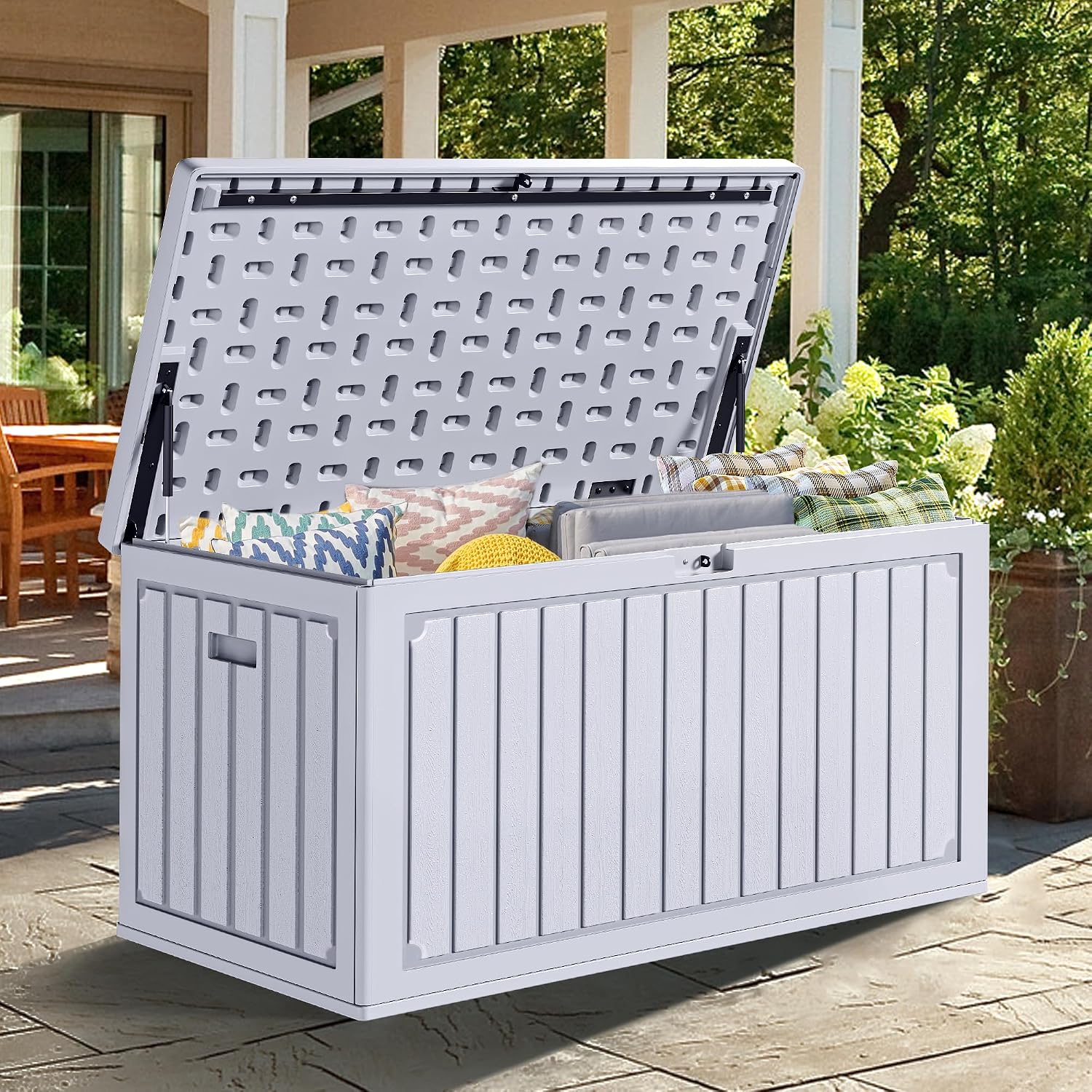 Thumbnail 6 de YITAHOME 303L Garden Outdoor Storage Box – HDPE Resin Deck Box with Lockable Lid