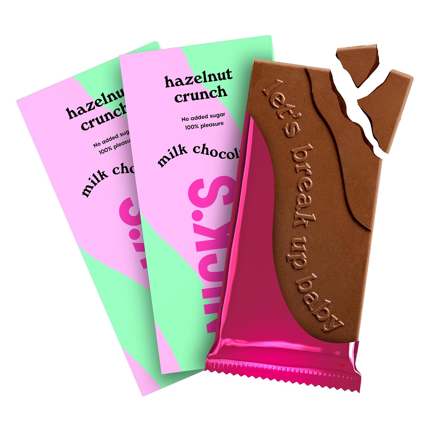 Detalle de NICKS Milchschokolade Haselnuss Crunch 3x75 g