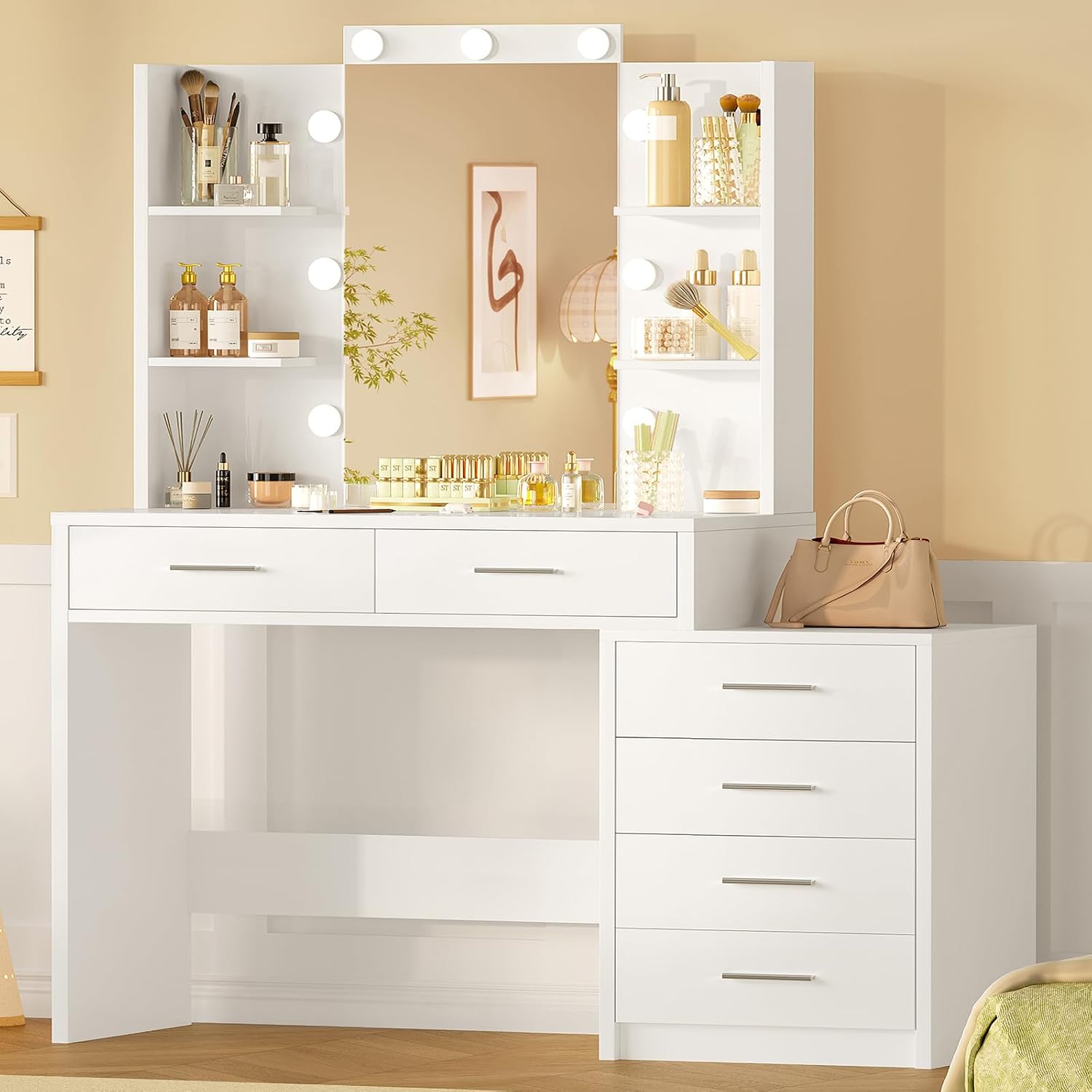 Detalle de FIONESO Vanity Desk, 41.3-Inch
