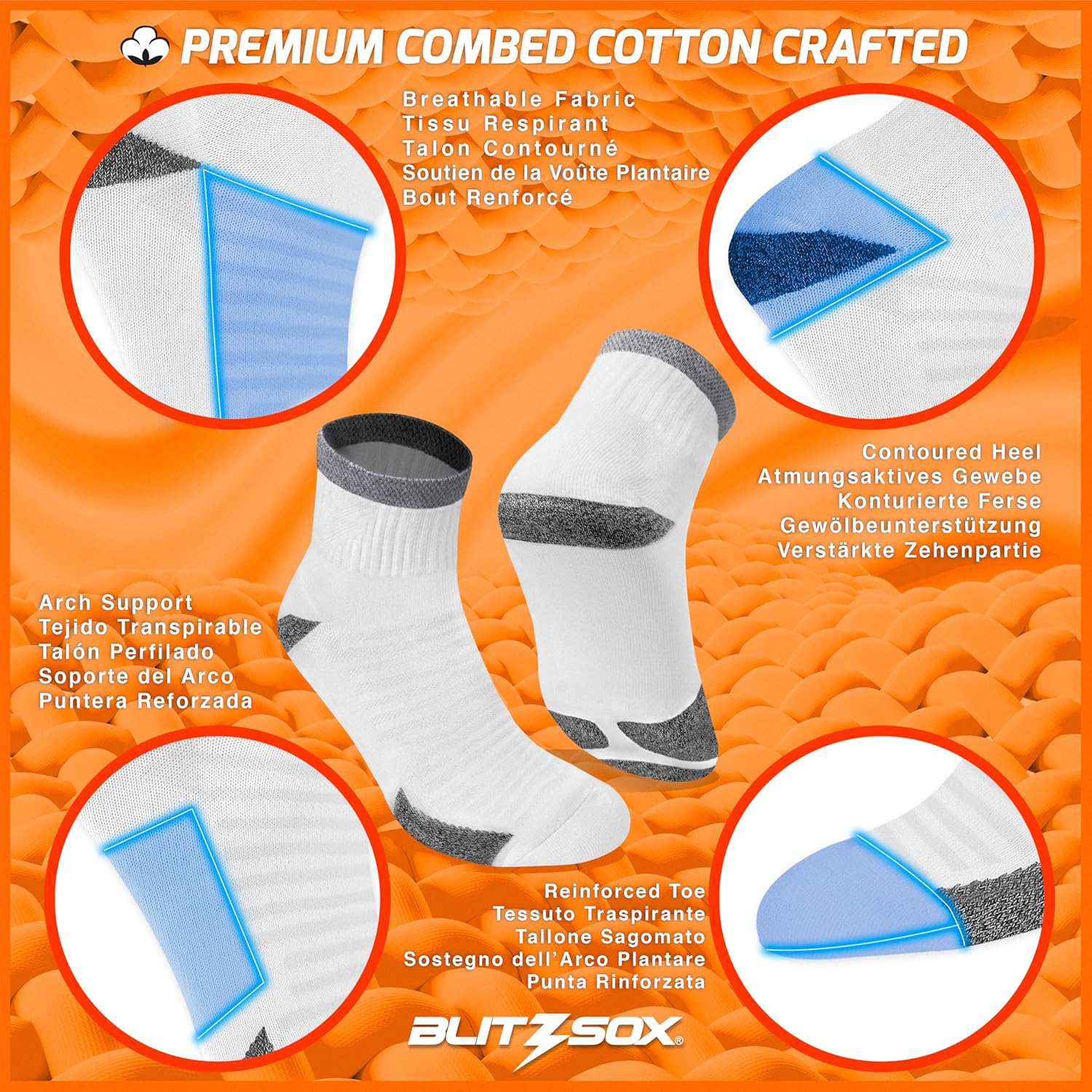 Thumbnail 2 de BlitzSox Calzini Sportivi Uomo Da Corsa Imbottiti