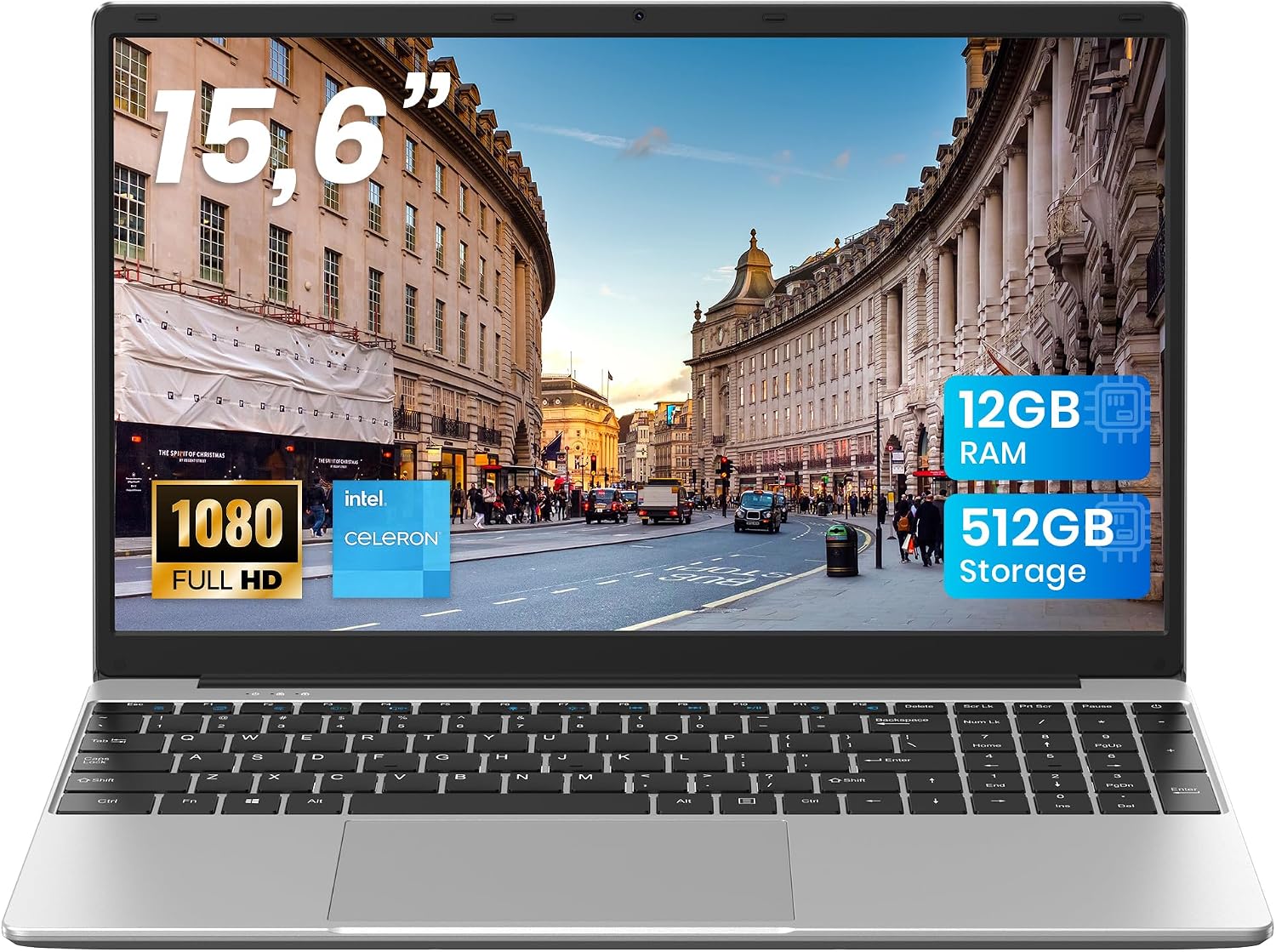 Detalle de jumper Laptop 15,6 Zoll FHD Display – 12 GB RAM, 512 GB SSD, 5205U