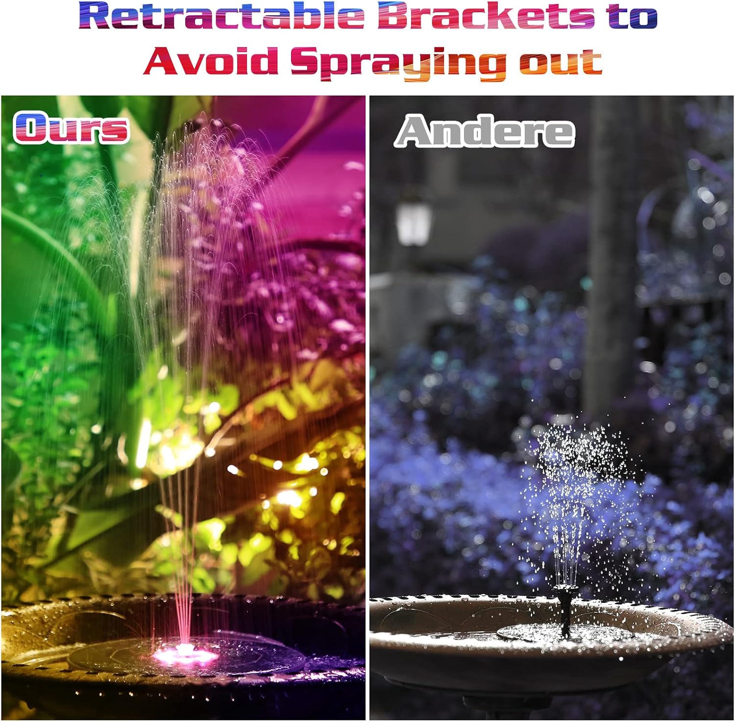 Detalle 2 de AISITIN 6,5W Solar Springbrunnen mit LED