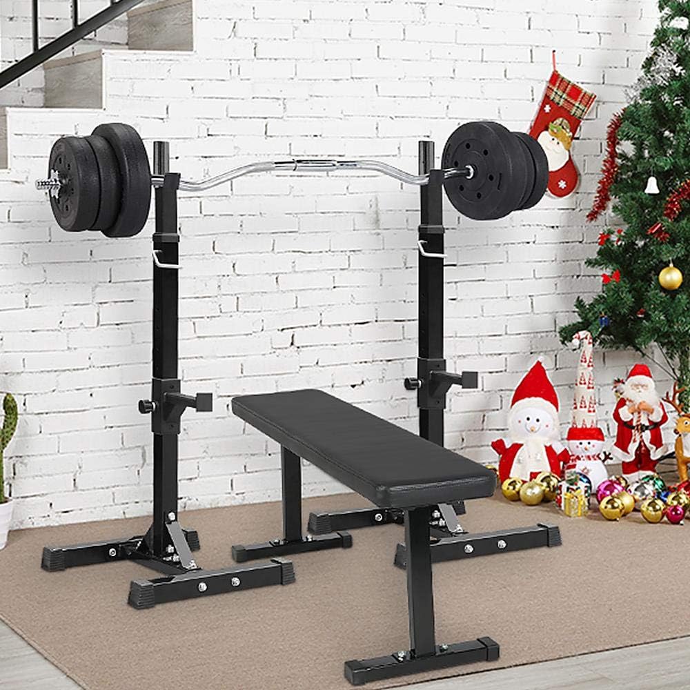 Detalle 2 de Yaheetech coppia rastrelliere porta bilanciere max 250 kg, altezza regolabile (2 pezzi)