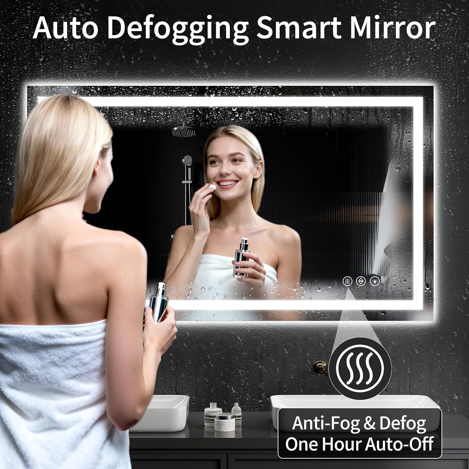 Detalle de WISSMIELS LED Bathroom Mirror 48" x 32