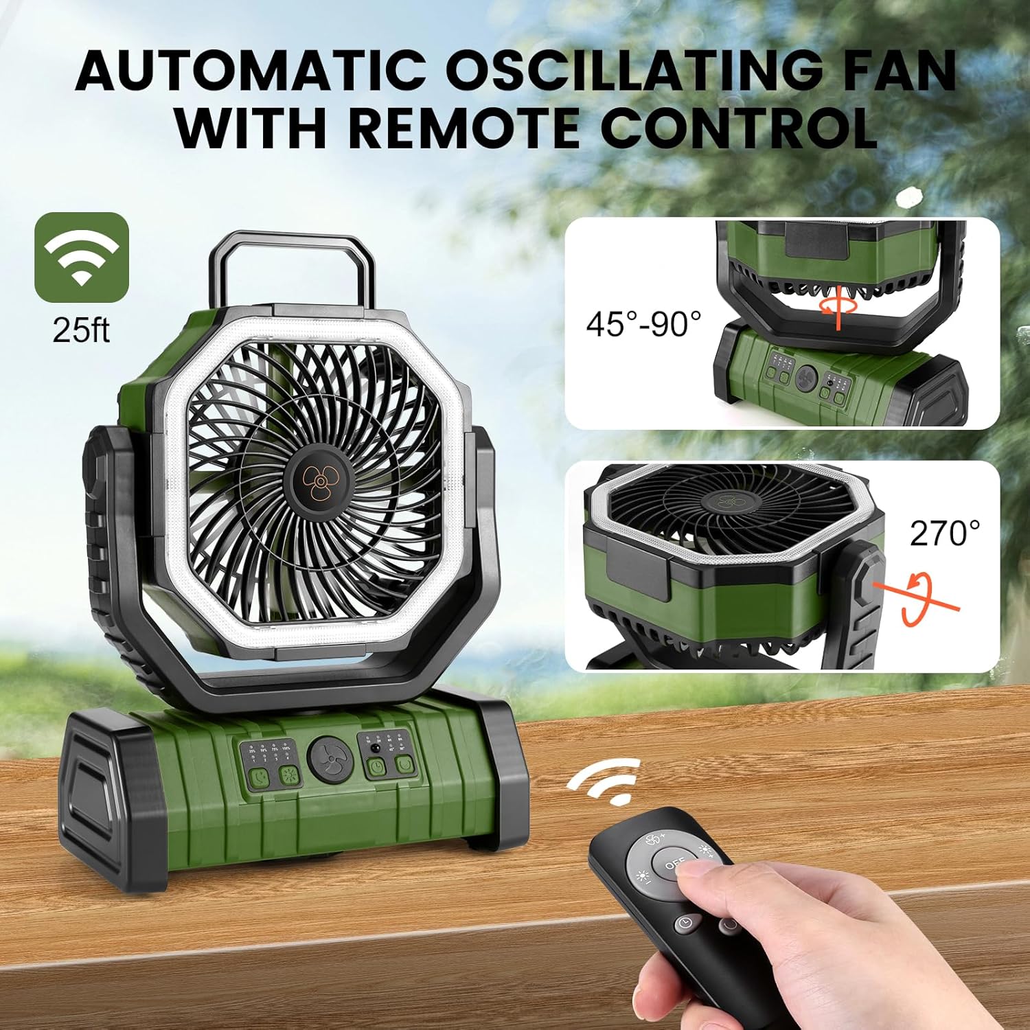 Thumbnail 5 de Odoland 30000mAh Camping Fan with LED Lantern