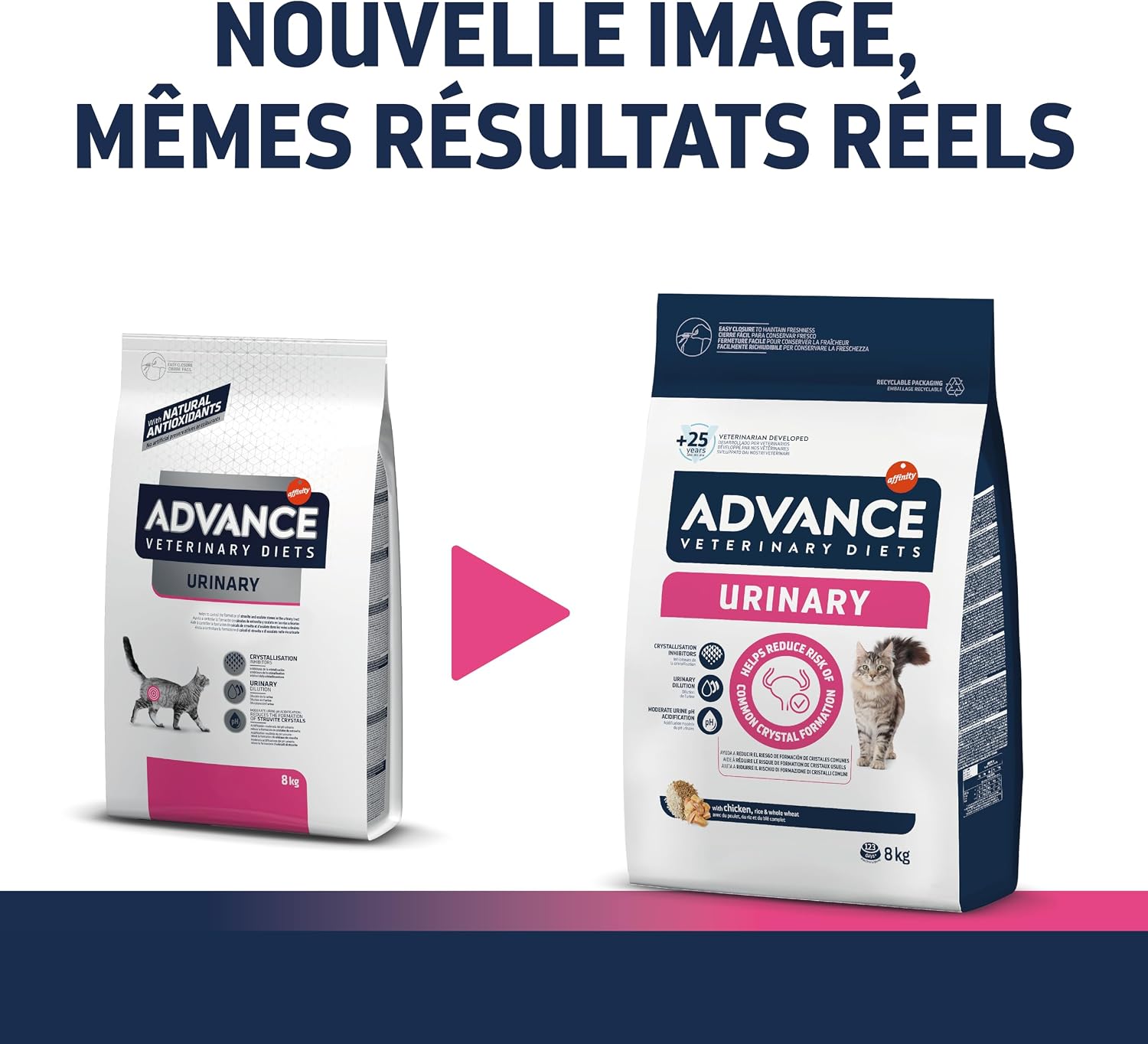 Detalle 2 de Advance Veterinary Diets Urinary – Croquettes pour Chats 8 kg, Protection de l’appareil urinaire