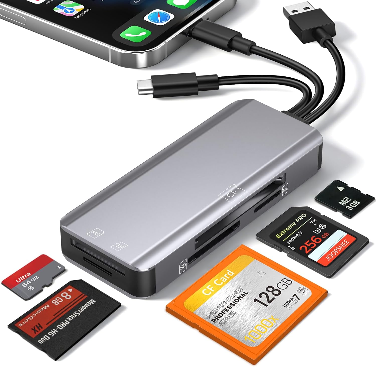 Detalle de JOOPSHEE 5-in-1 multi memory card reader