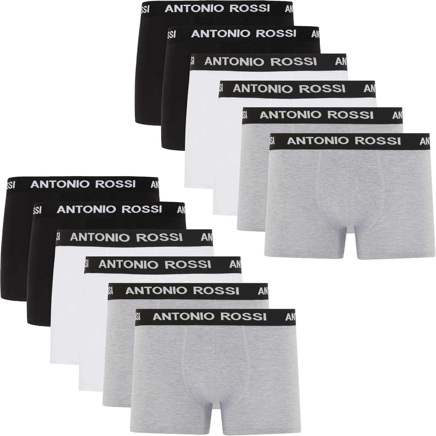 Detalle de Antonio Rossi 12er-Pack Herren-Boxer-Hipster 🩲
