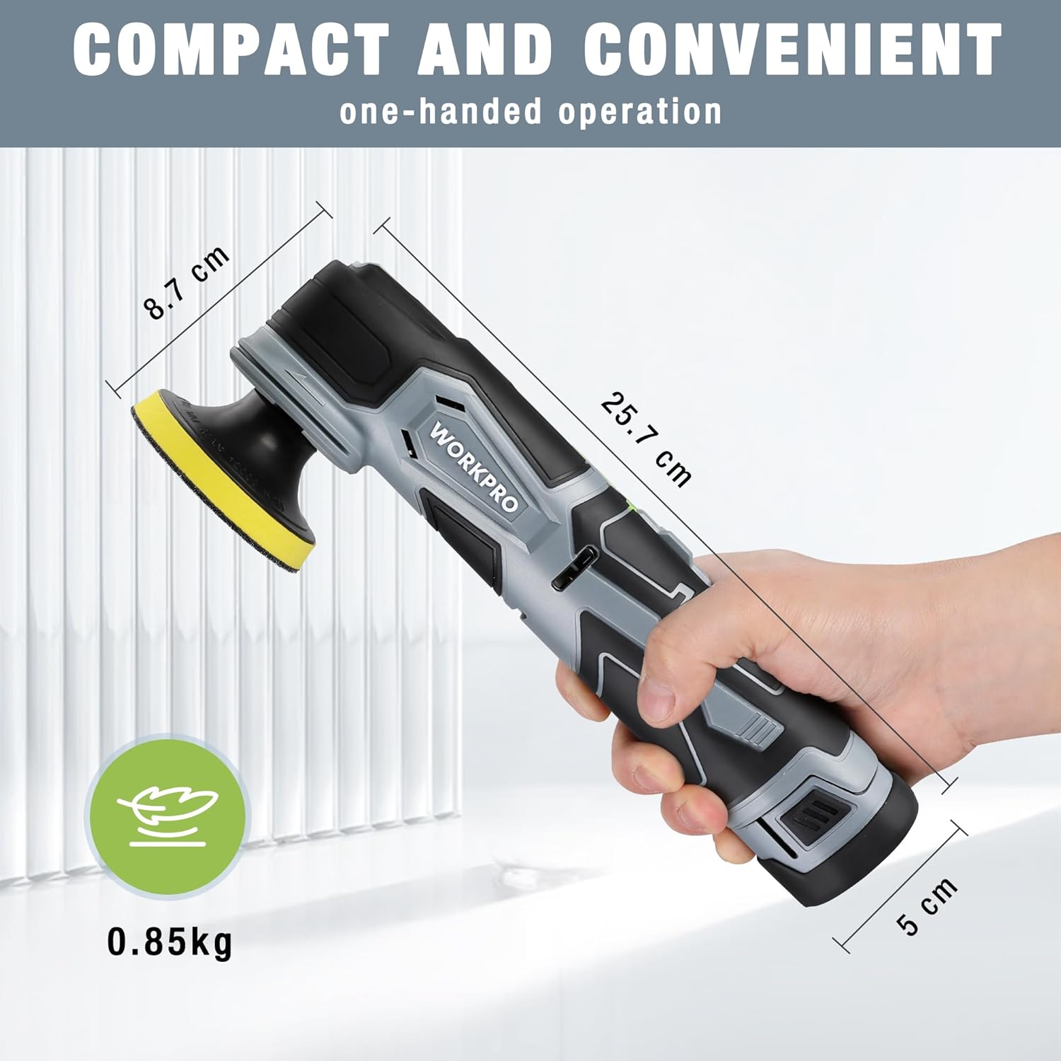 Detalle 2 de WORKPRO Cordless Car Polisher 12V 3000RPM