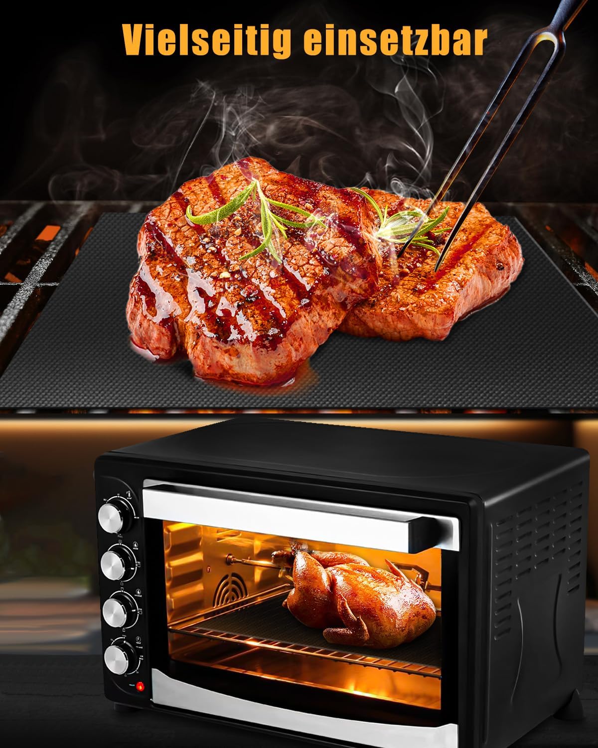 Thumbnail 5 de BBQ Grillmatte für Gasgrill 5er Set