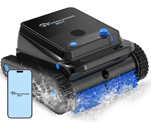 EVERCROSS BOT U8: Robot limpiapiscinas sin cable con app para fondo, paredes y línea de agua