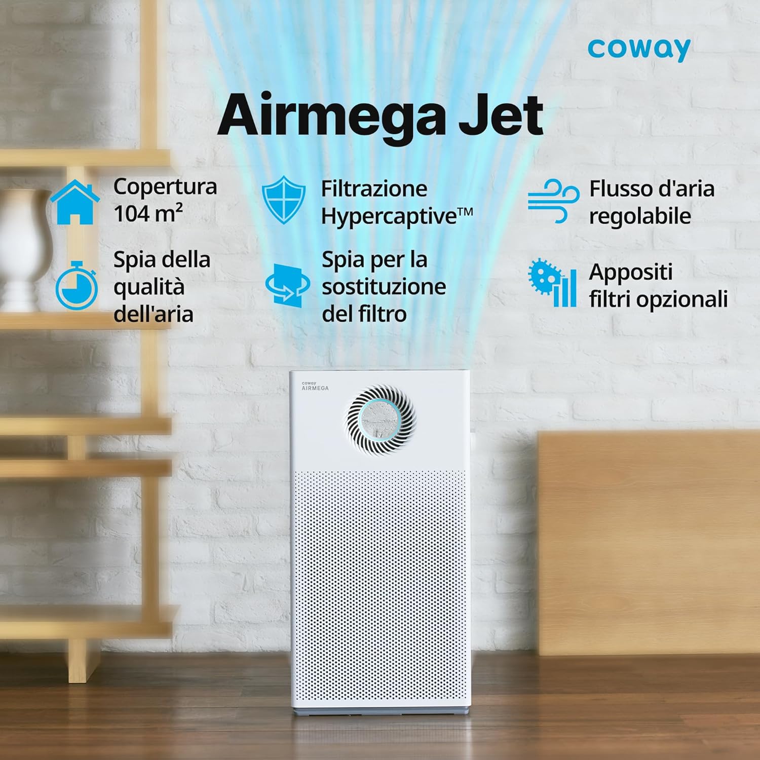 Thumbnail 1 de Coway AIRMEGA JET Purificatore d’aria con filtro HEPA MegaJet – CADR 402 m³/h